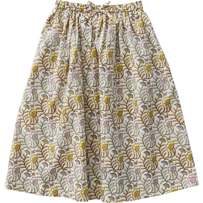 Loretta Skirt, Antique White Vine Floral - Skirts - 1