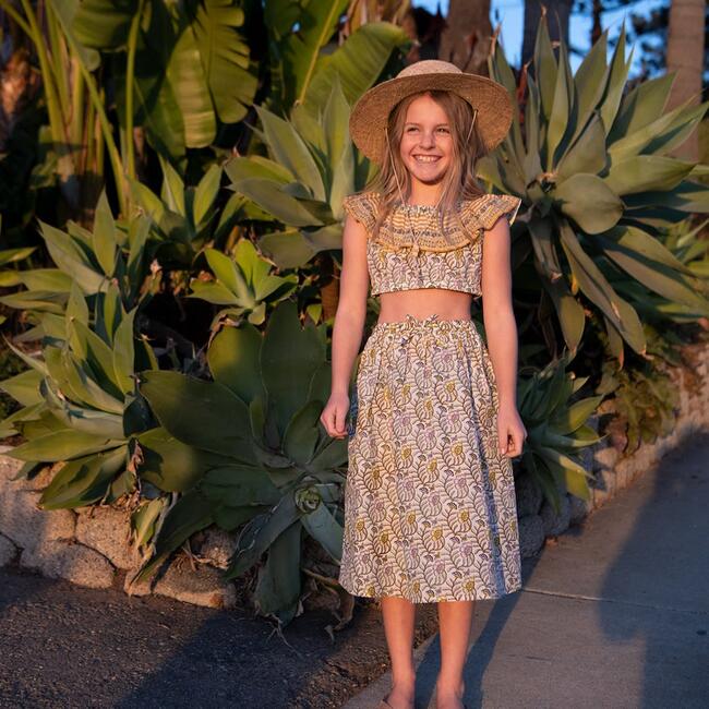 Loretta Skirt, Antique White Vine Floral - Skirts - 3