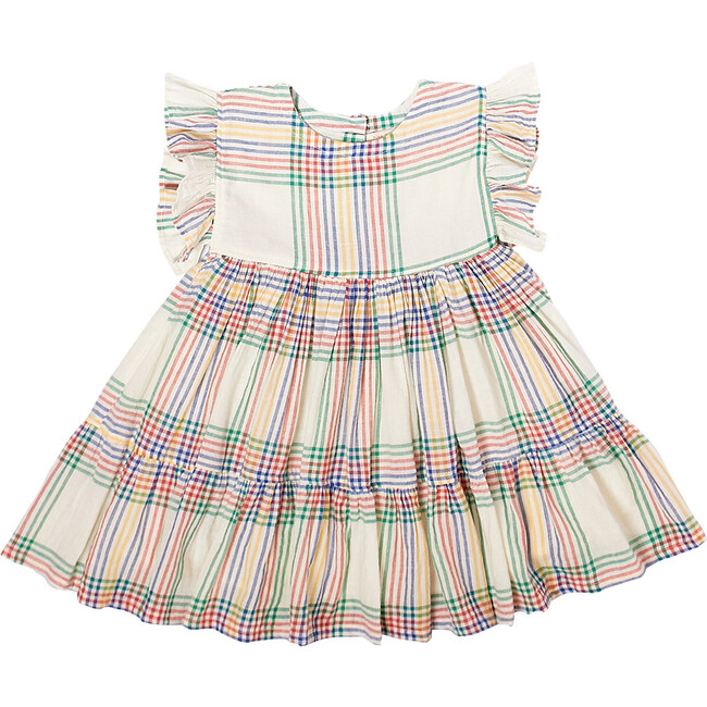 Kit Dress, Antique White Multi Plaid - Dresses - 1