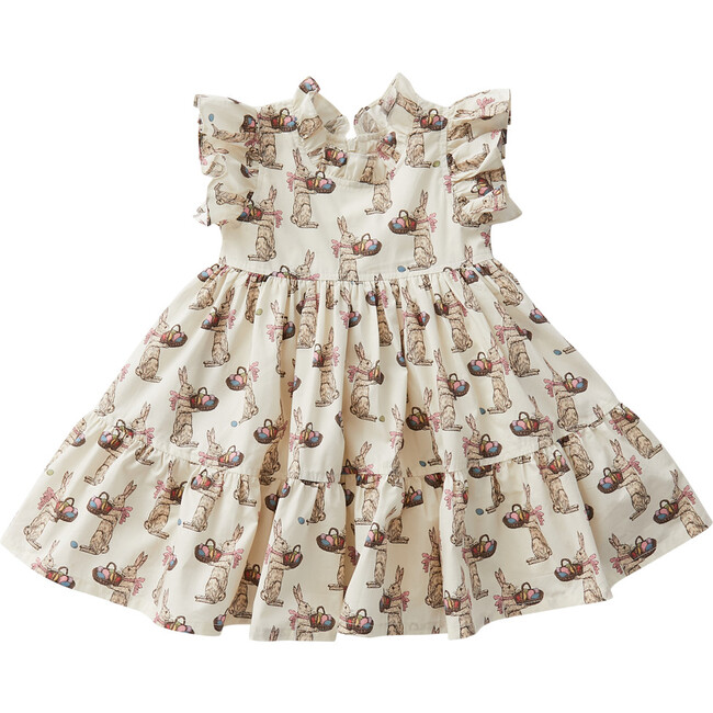 Jennifer Dress, Antique White Rabbits