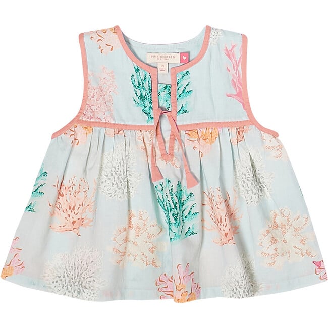 Jade Top, Multi Coral - Blouses - 1