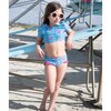 Cropped Rash Guard Set, Hawaiian Ocean Vine Floral - Rash Guards - 2