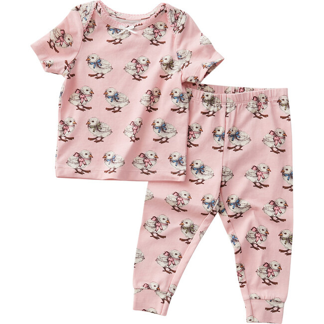 Baby Spring Pj Set, Strawberry Cream Chicks - Pajamas - 1