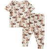 Baby Spring Pj Set, Antique White Rabbits - Pajamas - 1 - thumbnail