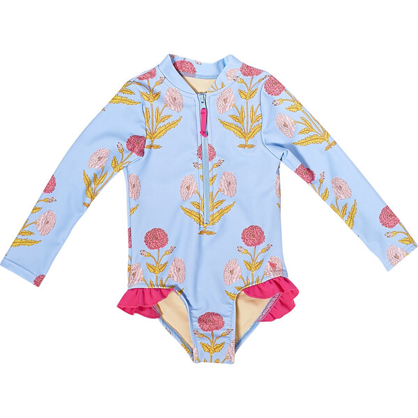 Baby Arden Suit, Blue Bell Dandelion - Pink Chicken Swim | Maisonette