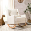 Kai Rocker, Natural White Eco-Twill - Nursery Chairs - 2 - thumbnail