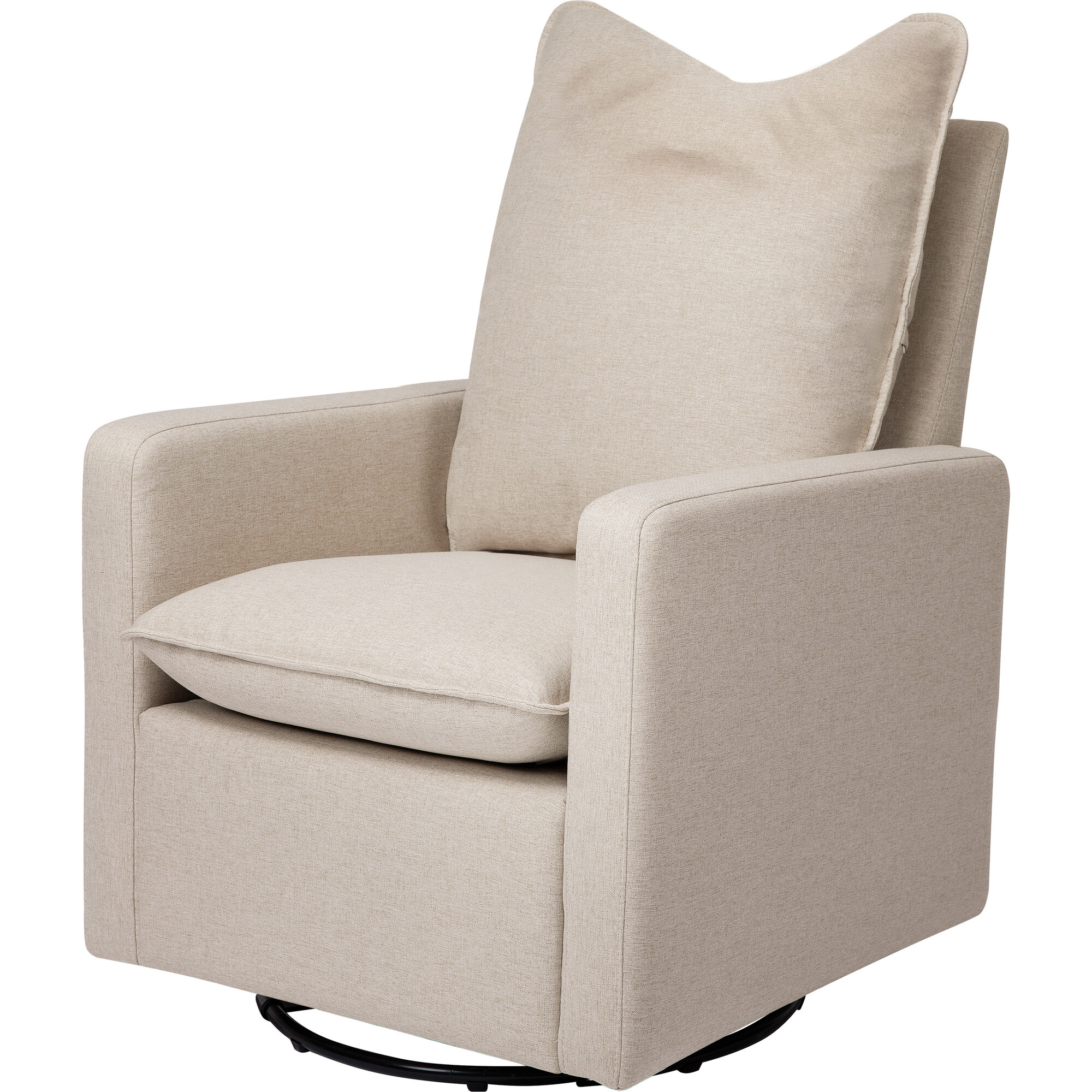 Cali Pillowback Swivel Glider, Beach Performance Eco-Weave - Nursery Chairs - 1