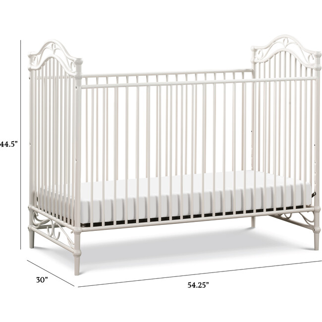 Camellia 3-in-1 Convertible Crib, Vintage White - Cribs - 3