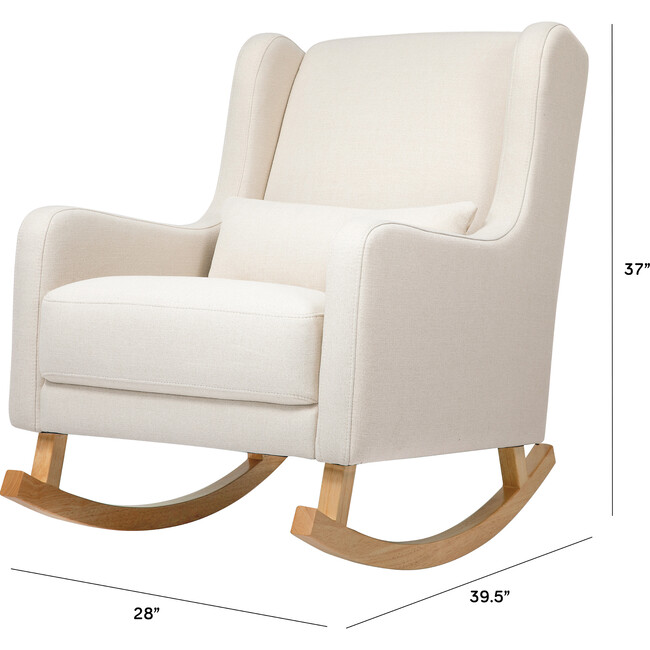 Kai Rocker, Natural White Eco-Twill - Nursery Chairs - 8