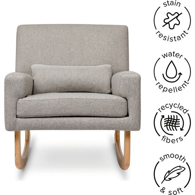 Sleepytime Rocker, Grey with Light Legs - Nursery Chairs - 3