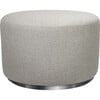 Tuba Gliding Ottoman, Grey Eco-Performance Fabric - Ottomans - 1 - thumbnail