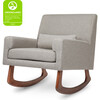 Sleepytime Rocker, Grey with Walnut Legs - Nursery Chairs - 5