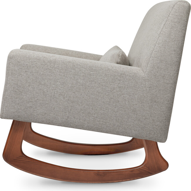 Sleepytime Rocker, Grey with Walnut Legs - Nursery Chairs - 7