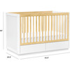 Bento 3-in-1 Convertible Storage Crib with Toddler Bed Conversion Kit, Natural/White - Cribs - 8