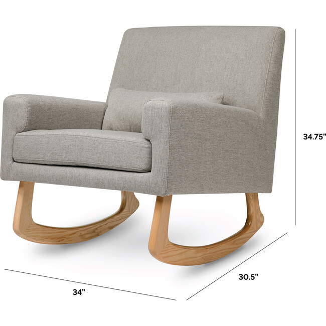 Sleepytime Rocker, Grey with Light Legs - Nursery Chairs - 5