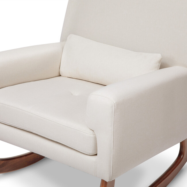 Sleepytime Rocker, Cream with Walnut Legs - Nursery Chairs - 7
