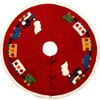 Mini Toy Train Tree Skirt, Red - Tree Skirts - 1 - thumbnail