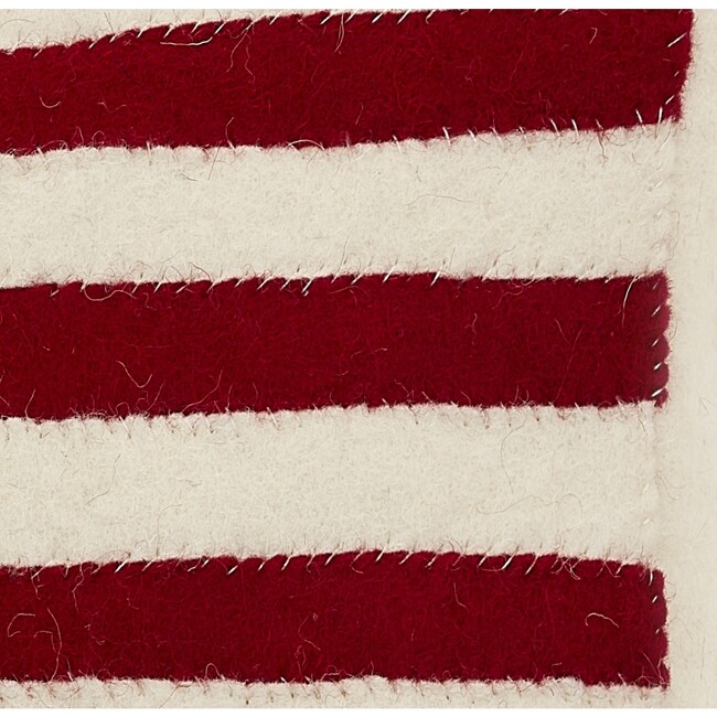 American Flag Pillow, Cream