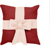 Christmas Pillow, Cream Bow on Red - Accents - 1 - thumbnail
