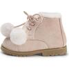 Zoey Pompon Boots, Pink - Boots - 1 - thumbnail