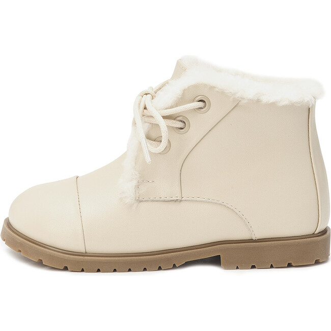 Zoey Leather Boots, Milk - Boots - 1