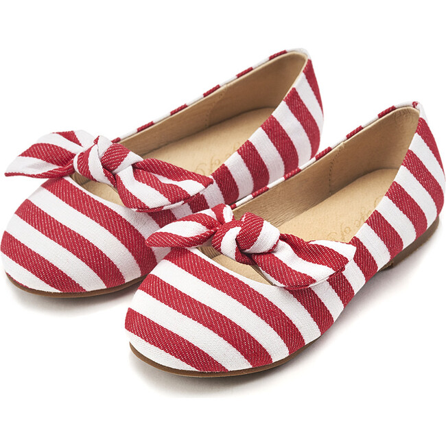 Lucy Flat, Red Stripe - Flats - 2