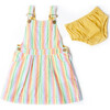 Rainbow Seersucker Overall Dress - Overalls - 1 - thumbnail