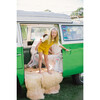 Yellow Denim Overall Shorts - Overalls - 3