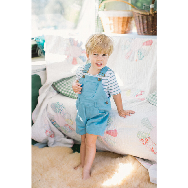 Sky Blue Overall Shorts - Overalls - 2