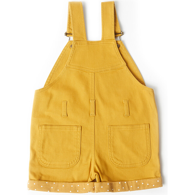Yellow Denim Overall Shorts - Overalls - 6