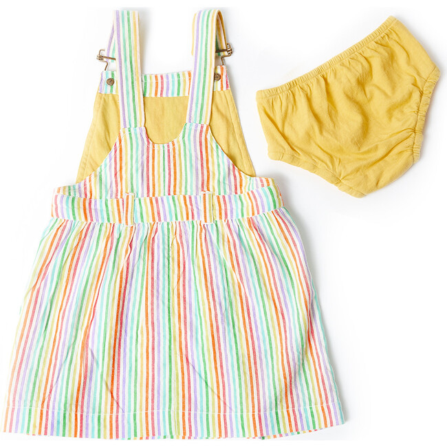 Rainbow Seersucker Overall Dress - Overalls - 5