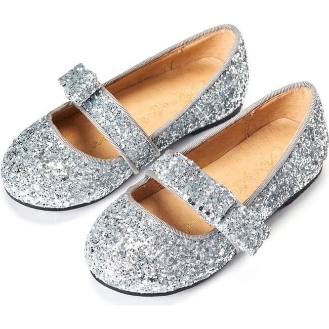 Mia Flats, Silver Glitter - Flats - 2