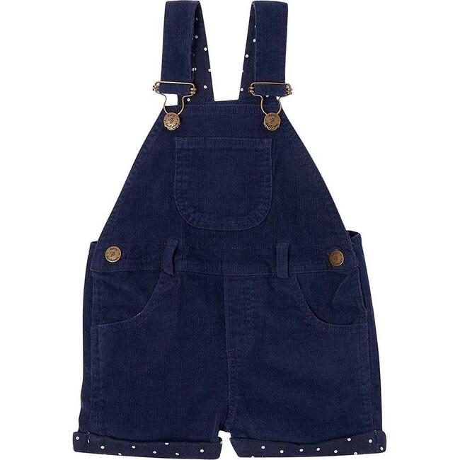 Corduroy Short Overalls, Navy - Overalls - 1
