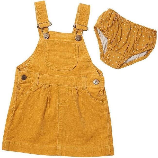 Corduroy Overall Dress Yellow Dotty Dungarees Dresses Maisonette