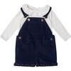 Corduroy Short Overalls, Navy - Overalls - 2