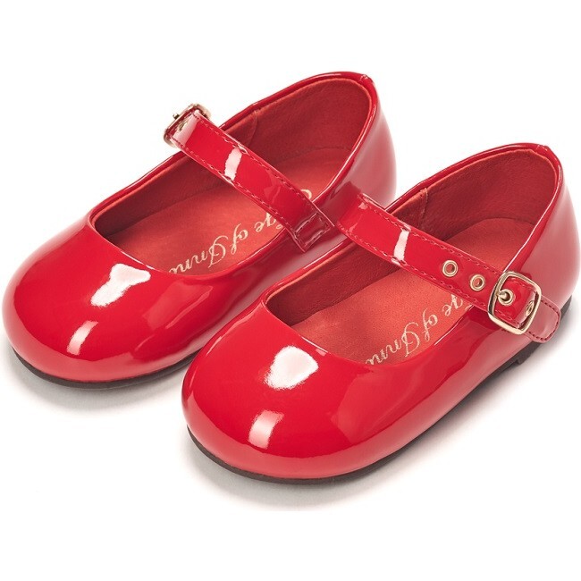 Eva Patent Leather Mary Jane, Red - Age of Innocence Shoes | Maisonette