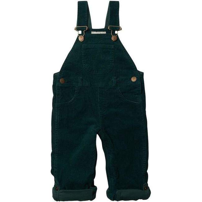 Corduroy Dungarees, Bottle Green - Overalls - 1