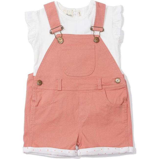 Arizona Short Dungarees, Pink - Overalls - 3