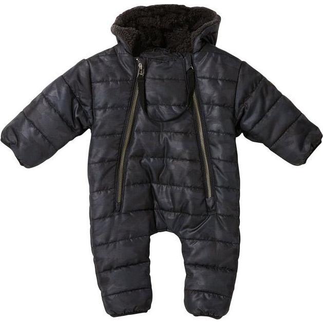 Baby Nest Pramsuit, Blue Camo - Coats - 1