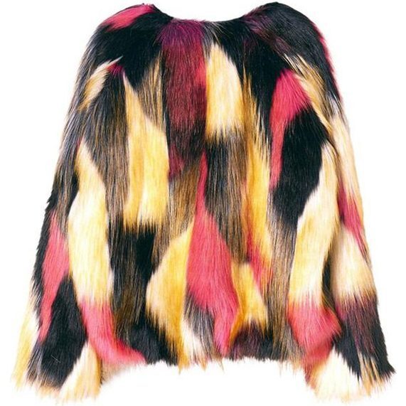 Debbie Faux Fur Jacket, Multicolor - Jackets - 2