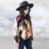 Debbie Faux Fur Jacket, Multicolor - Jackets - 4