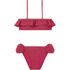 Bali Two Piece Bikini, Raspberry & Gold - Two Pieces - 1 - thumbnail