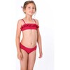 Bali Two Piece Bikini, Raspberry & Gold - Two Pieces - 4