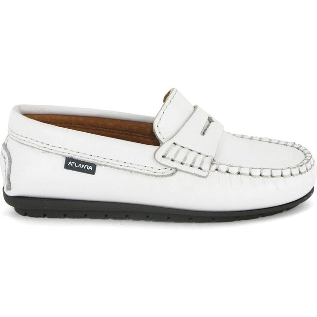 Penny Moccasins in Smooth Leather, White - Loafers - 1