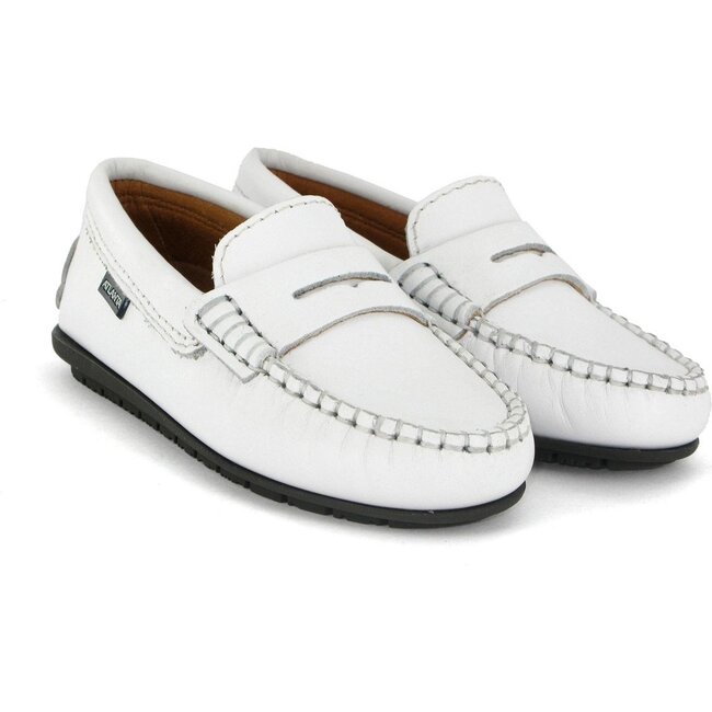 Penny Moccasins in Smooth Leather, White - Loafers - 3