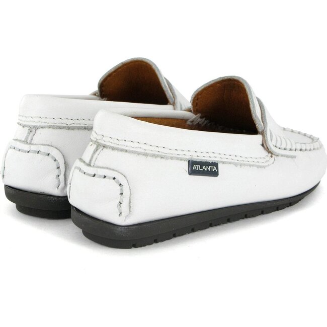 Penny Moccasins in Smooth Leather, White - Loafers - 4