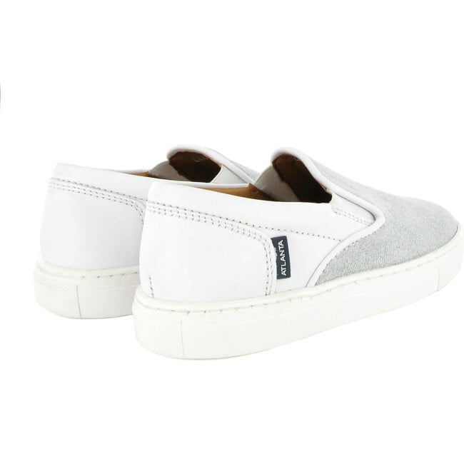 Slip On Sneaker, White Leather - Sneakers - 3