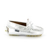 Baby Penny Moccasins in Metallic Leather, Silver - Loafers - 1 - thumbnail