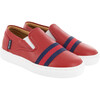 Slip On Sneaker, Red Smooth Leather - Sneakers - 3