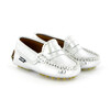 Baby Penny Moccasins in Metallic Leather, Silver - Loafers - 3